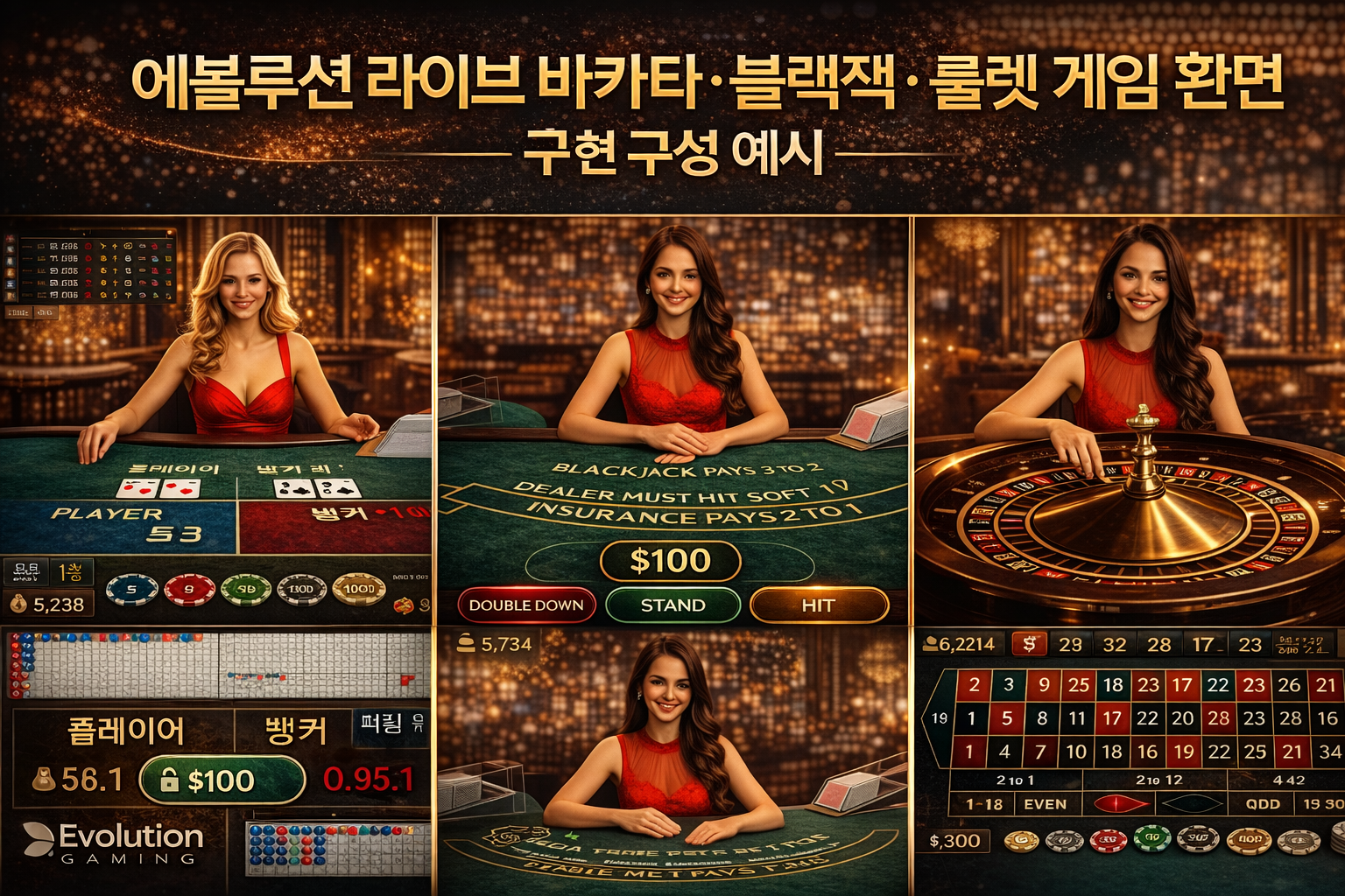 에볼루션 카지노 라이브 게임 종류 안내